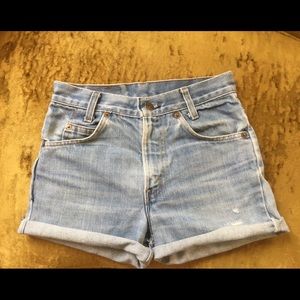 Rare Vintage Orange tag Levis Jean Cut Off Shorts